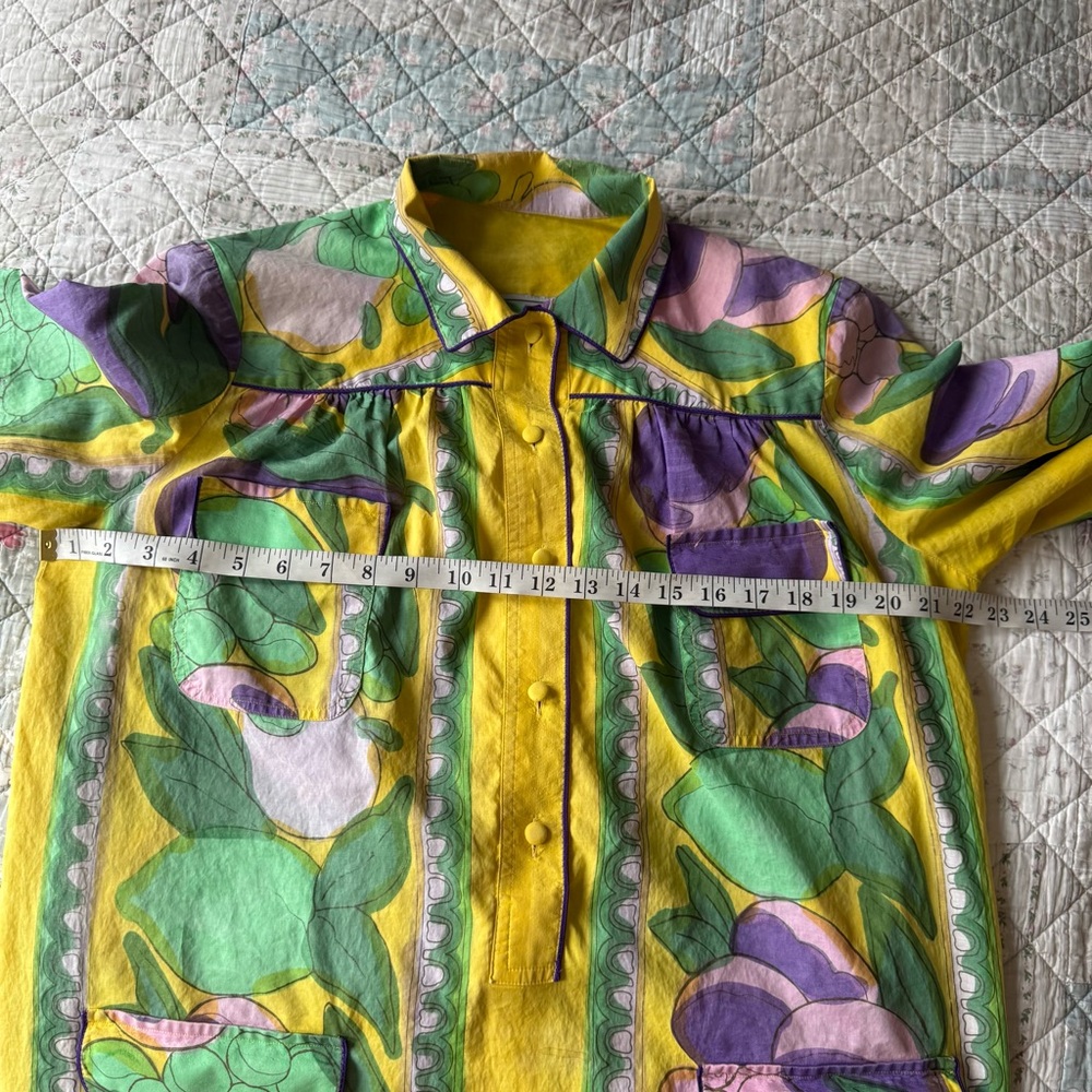 Vintage Livio de Simone Colorful Dress with Floral Pattern Made in Capri Italy - Picture 8 of 11